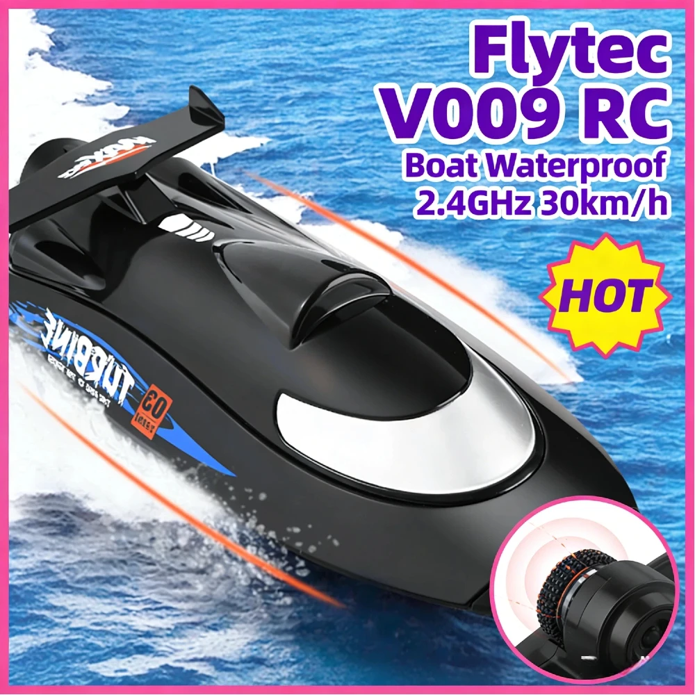 

Радиоуправляемая скоростная лодка 2,4 ГГц Flytec V009, 30 км/ч, с турбинным приводом, водонепроницаемая, с мотором 390, для детей и взрослых