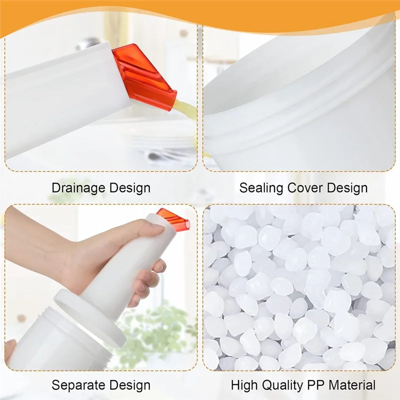 

A50I, 4 упаковки, красочные контейнеры для бутылок для заливки сока, 34 унции, пластиковые диспенсеры для сока для бара, дома, кухни, вечеринки