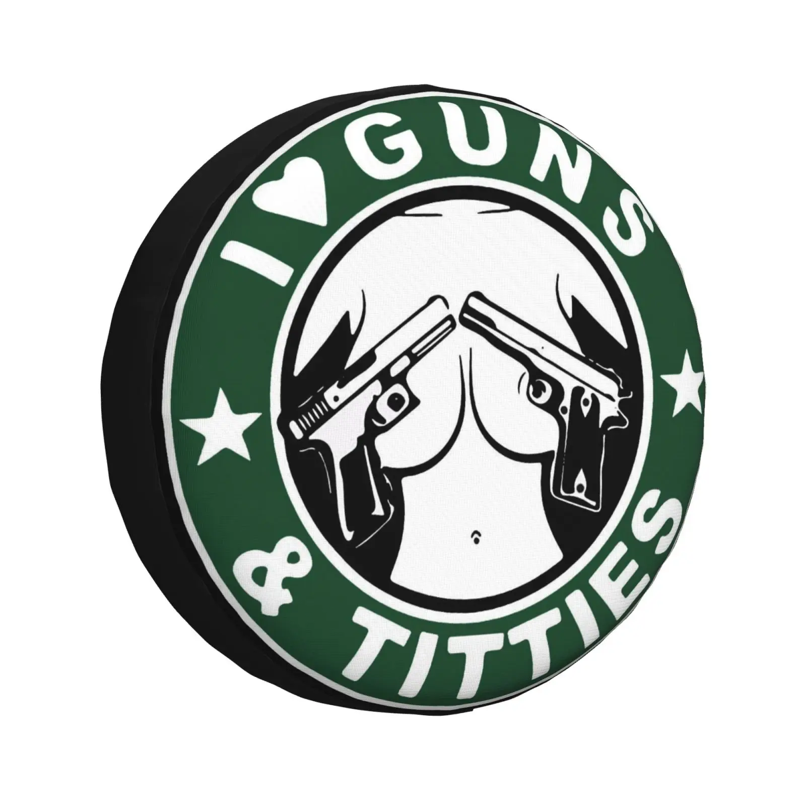 

I Love Guns and Titties Spare Tire Cover for Toyota Mitsubishi Suzuki Jeep SUV Camper Car Wheel Protector Covers 14" 15" 16" 17"