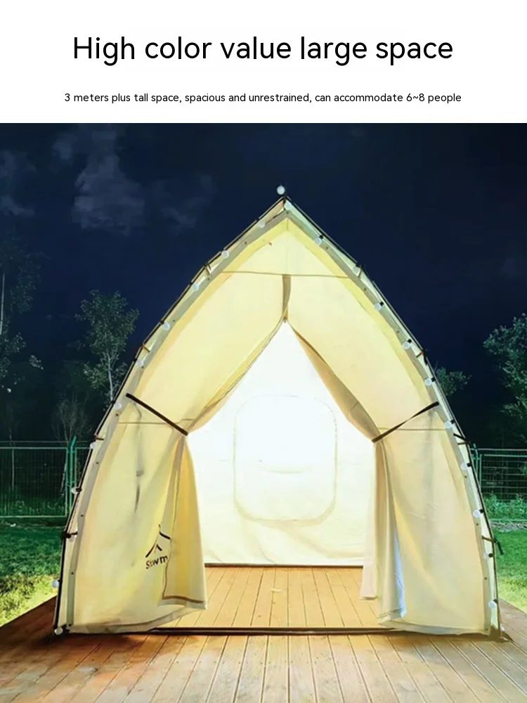 Outdoor Coat-Shaped Wild Luxury Camp Hotel Tent Thickened Rooftop Restaurant Tent Weatherproof Camping Equipment Canopy