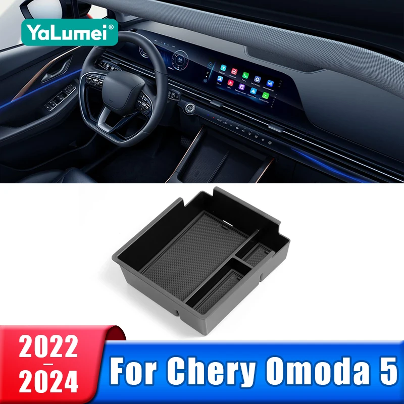 

Car Central Armrest Storage Box Organizer Tray Case For Chery Omoda 5 Omoda C5 2022 2023 2024 Accessories