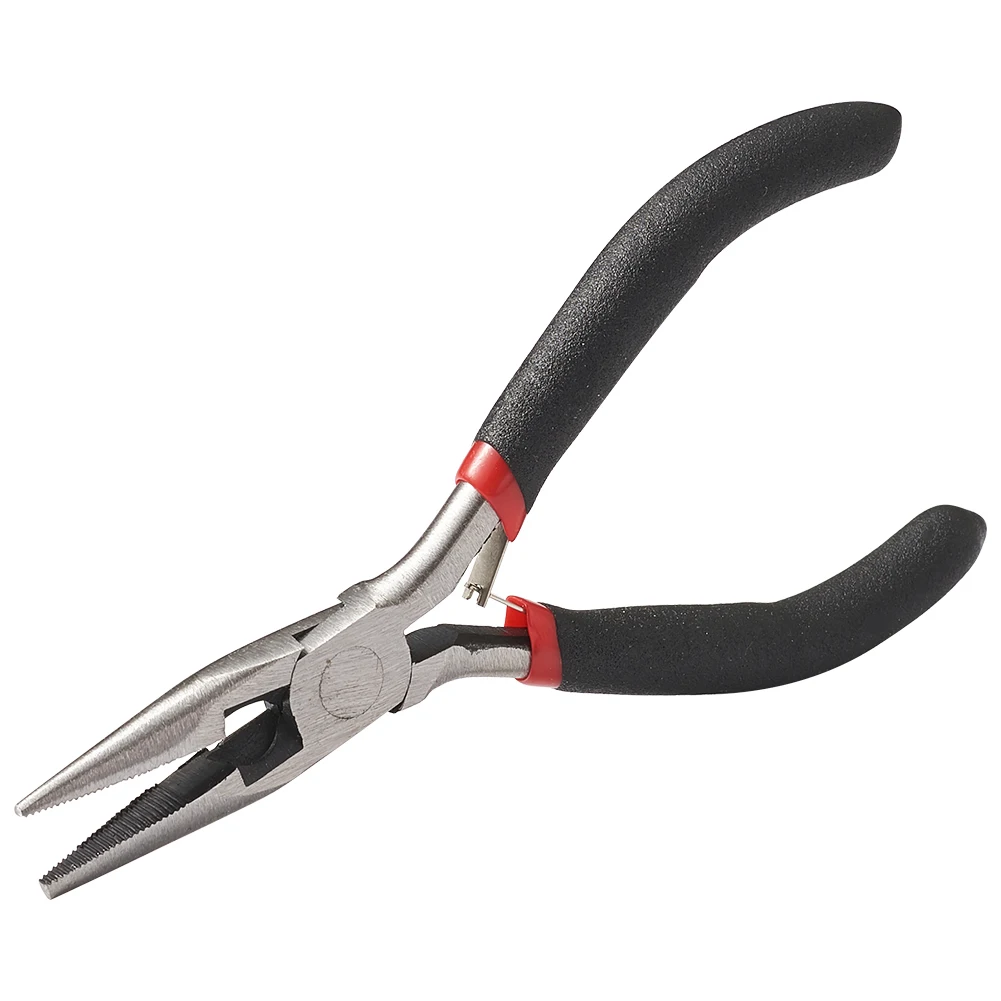 1Pc 5 inch Black Carbon Steel Chain Nose Pliers Wire Cutter Pliers for DIY Jewelry Making Repair Tool Supplies
