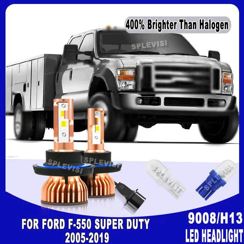 

Водонепроницаемые энергосберегающие легкие сменные светодиодные фары для Ford F-550 Super Duty 2005, 2006, 2007, 2008, 2009, 2010, 2011-2019