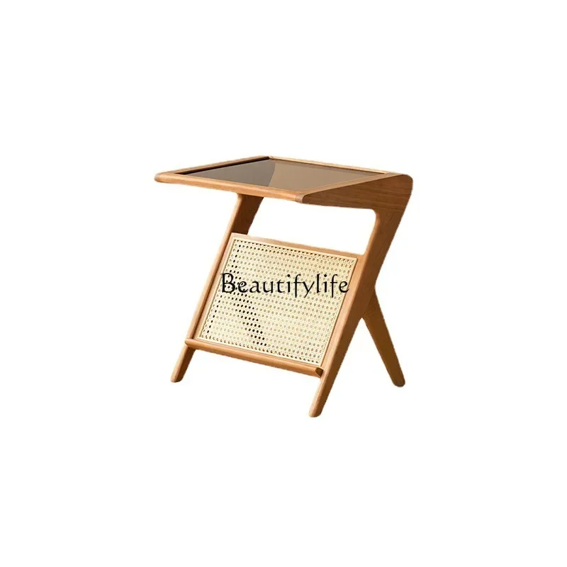 북유럽 원목 소파 테이블 이미지