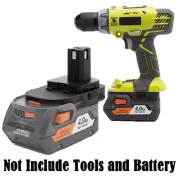 Adaptador de batería para Ridgid AEG de litio de 18V, accesorios para herramientas inalámbricas Ryobi ONE + 18V, no incluye herramientas ni batería