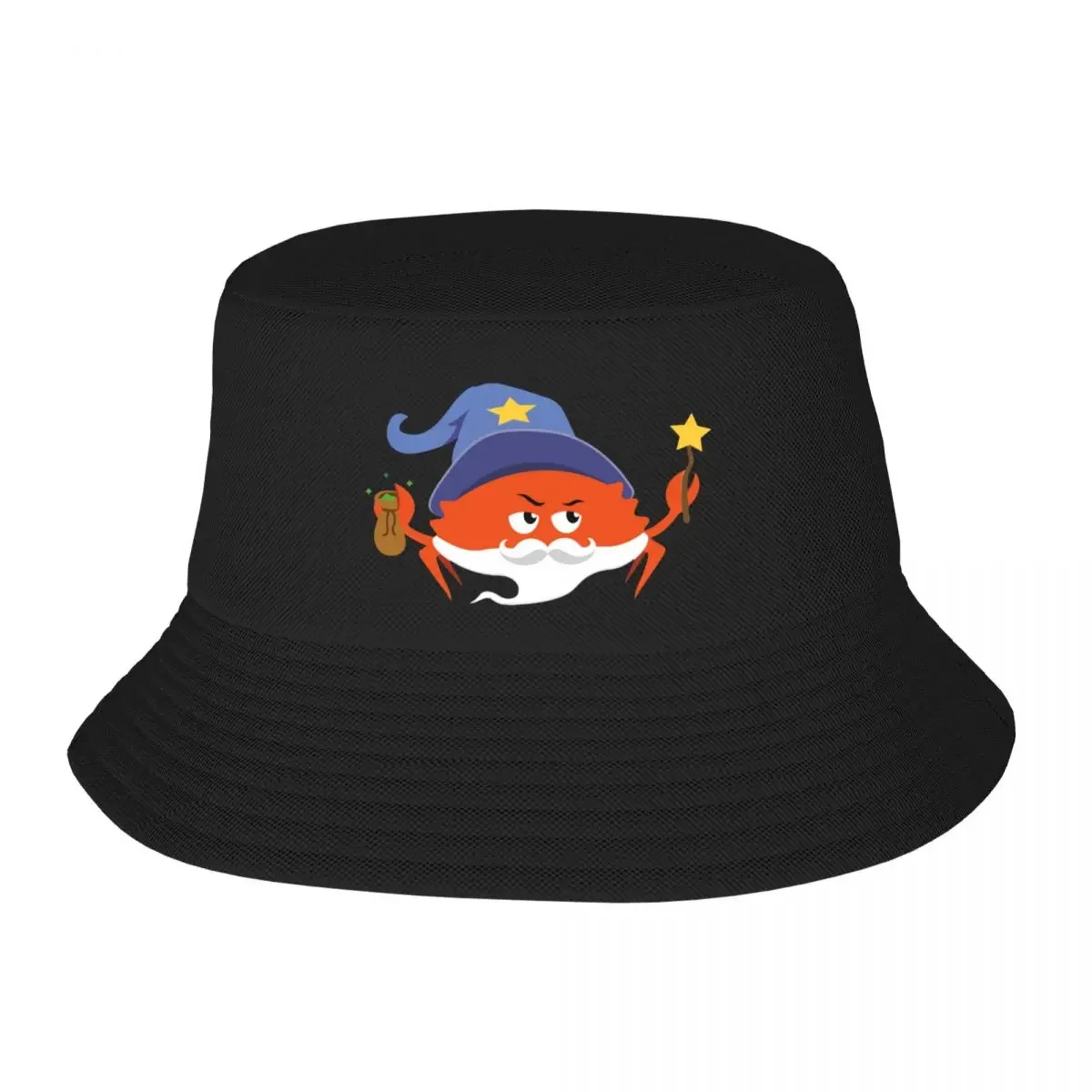 Rust Programming Language - Ferris the Wizard Bucket Hat sun hat Anime Christmas Hat Beach Bag Men Hats Women's