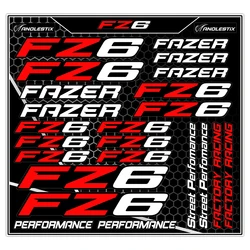 Vinyl Motocross Motorcycle Stickers Logo Set Emblem Tank Decals For YAMAHA FZ6