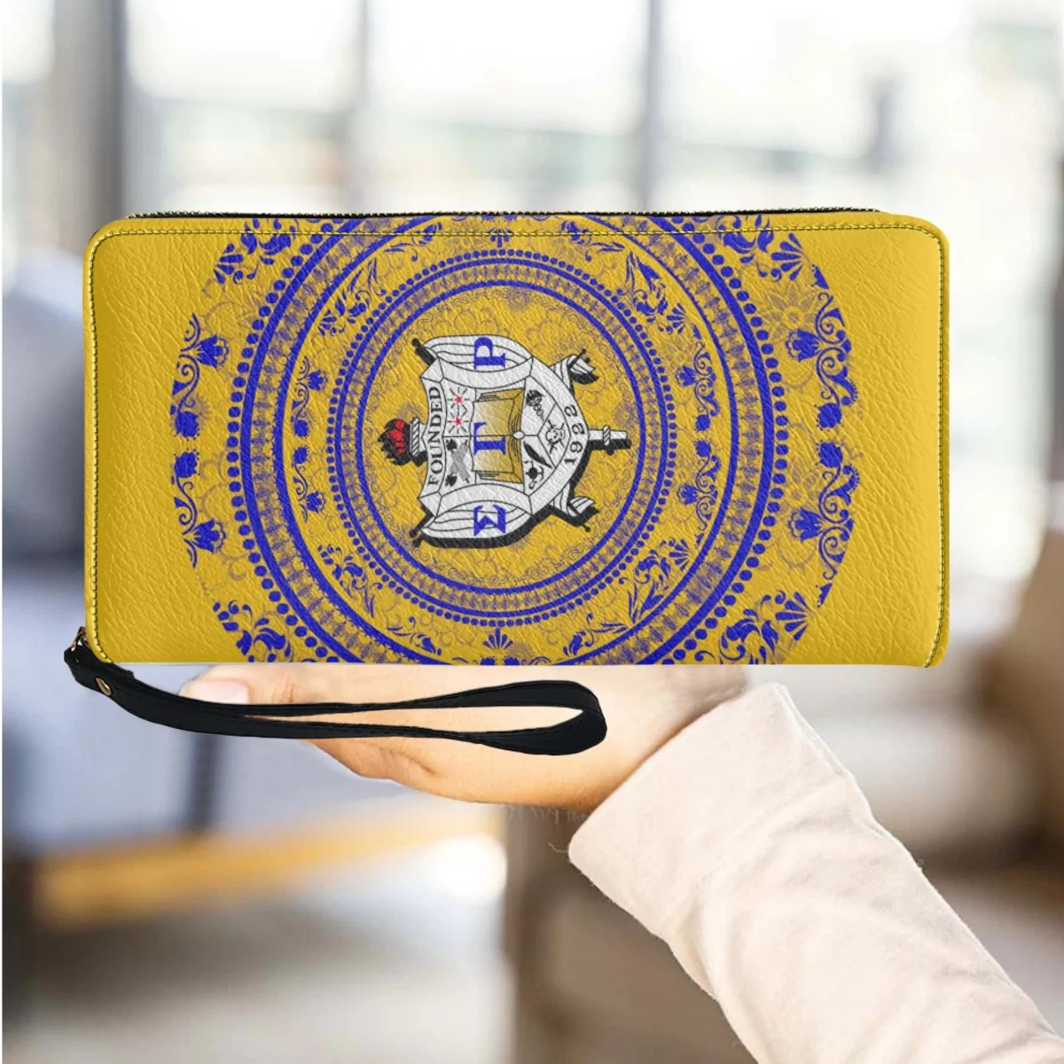 Sigma Gamma RhoPU Leather Zipper Long Wallet New High Quality Portable Mobile Phone Bag Coin Pocket Outdoor Card Holder Carteira