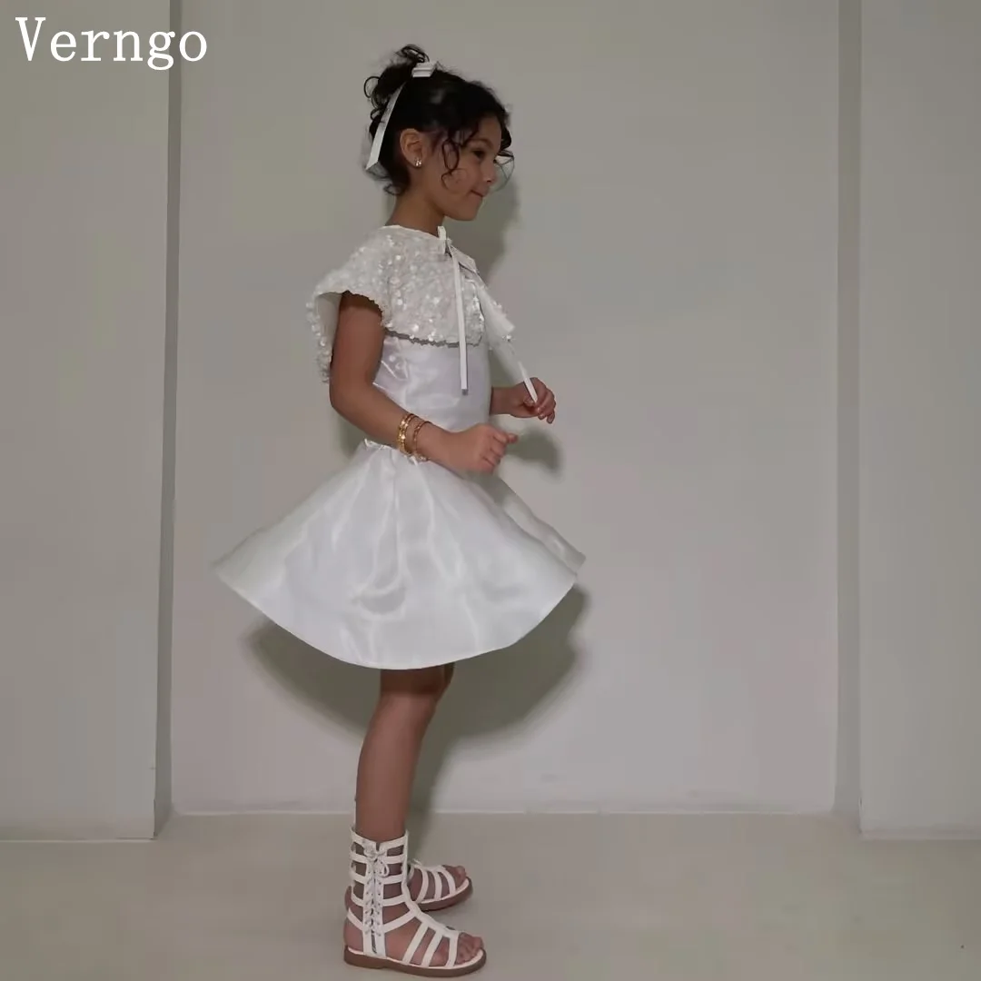 

Verngo Glitter Sequined Mini Girl Birthday Party Dress 2 Pics Kid Prom Dress Child Ceremony Girl Dress Customized