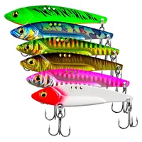 Señuelo VIB con ojos 3D, 5g, 7g, 15g, 17g, 20g, cuchara equilibradora, Spinner, pintura, señuelo de pesca, cebo duro, aparejos de pesca, anzuelo triple, 1 ud.