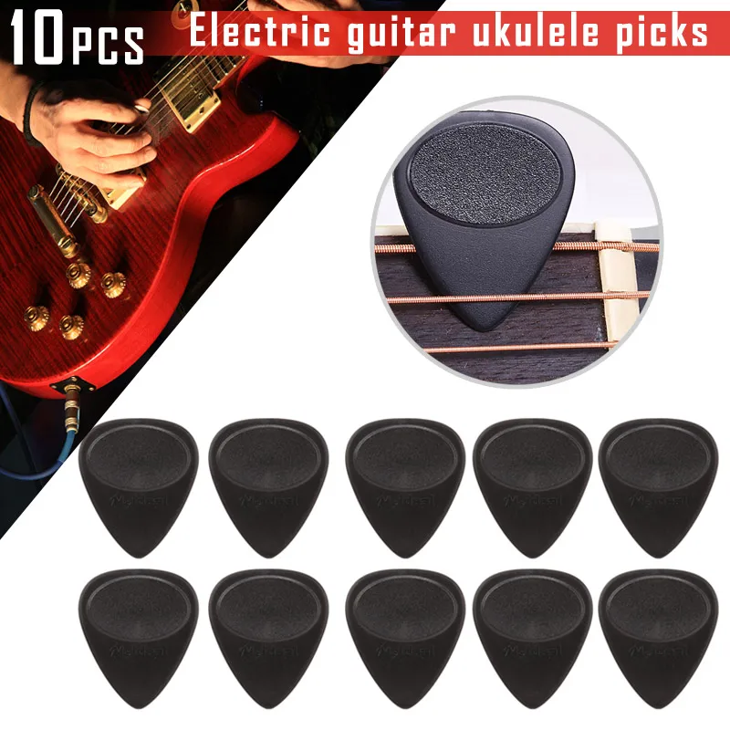 10 Pcs Picks 0.7mm Thickness ABS Durable Non-Slip Pick Guitar Accessories Black Plectrum For Electric Guitar Bass Ukulele
