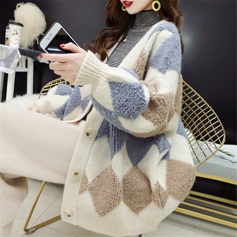 Fall 2021 Autumn women new Hot selling crop top sweater cardigan women korean fashion netred casual knitted ladies tops Ay189