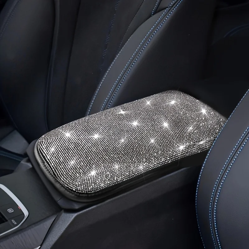 Tappetino per bracciolo per auto Bling, copertura per Console centrale per auto antiscivolo con diamante artificiale, Accessori per la decorazione