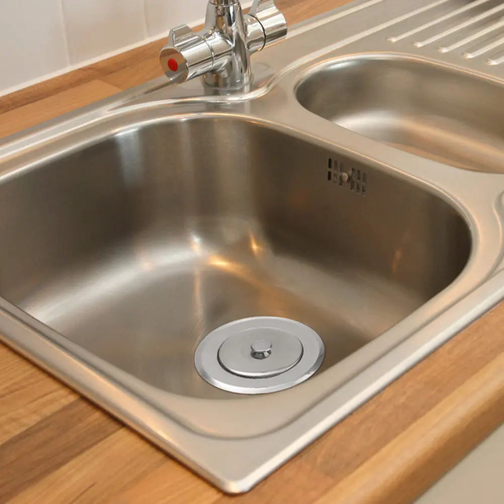 

1Set Rustproof Stainless Steel Kitchen Sink Filter Strainer Basket Drain Plug for Food Debris Catching Odor Free Drainage