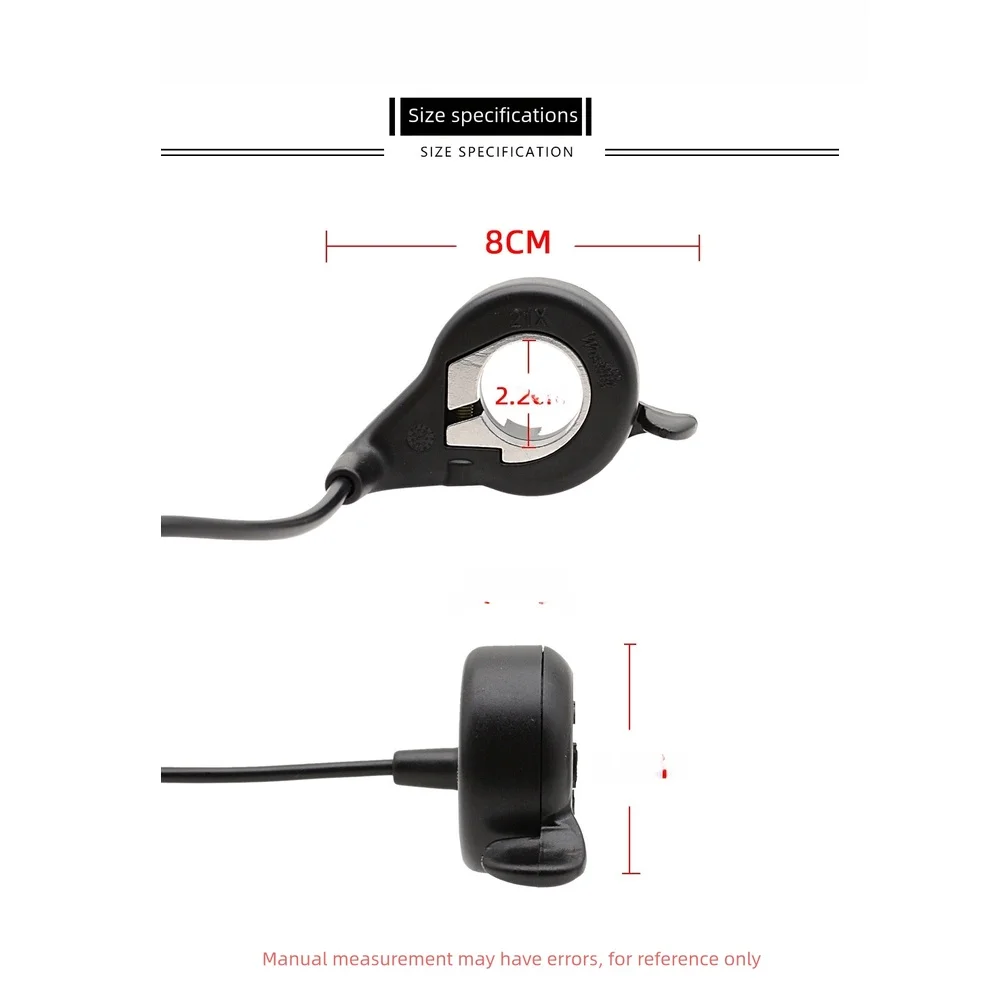 

3 Pin Right Hand Thumb Throttle With SM Male Or Female Connector For E Bike And Electric Scooter 2.2 Cm Handlebar ABS