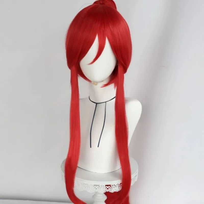 

Парик для косплея Elza·Scarlet, красный синтетический длинный хвост, прямой парик Fairy Tail, аниме Coser, парик высокого качества, повседневная вечеринка