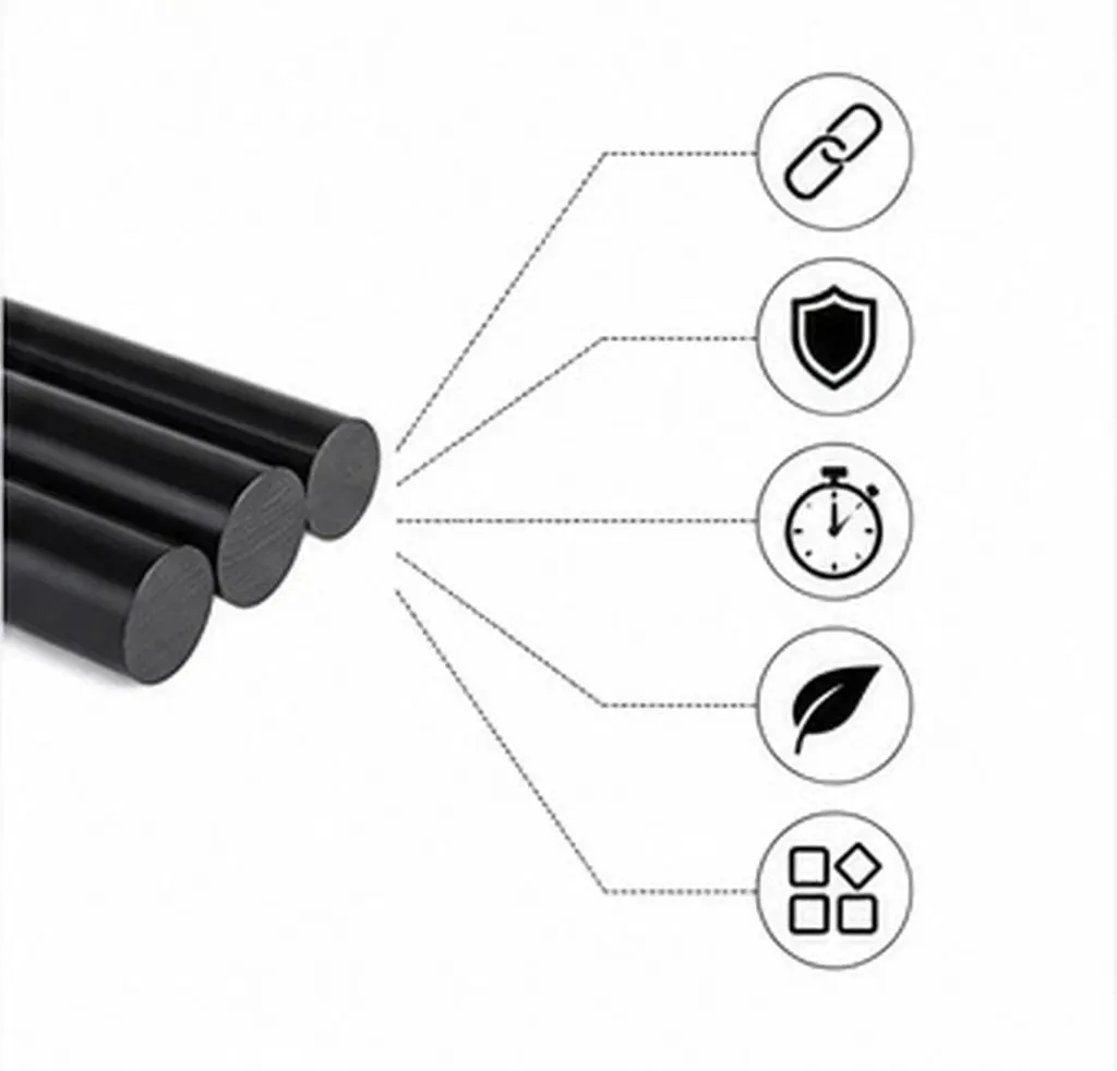 10Pcs Hot Melt Glue Sticks Clear High Viscosity Fast Drying Adhesive for DIY Crafting Packaging Wood Fabric Glue Sticks
