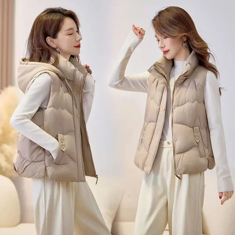 سترة نسائية من القطن سترة 2025 صدرية فضفاضة ومريحة للسيدات معطف عالي الجودة بتصميم ملابس خارجية نسائية #6