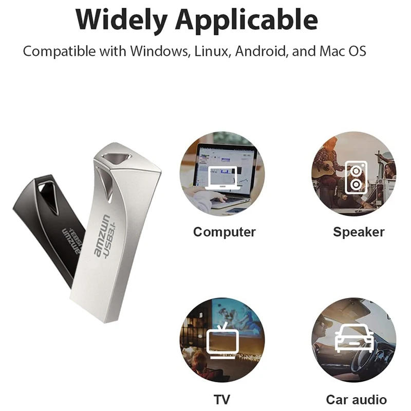 AMZWN USB 3.1 Pendrive 64Gb Memory Stick 32Gb 4Gb Metal Usb Flash Drive 128Gb Pen Drive 64 Gb 8Gb Usb Stick 16 Gb