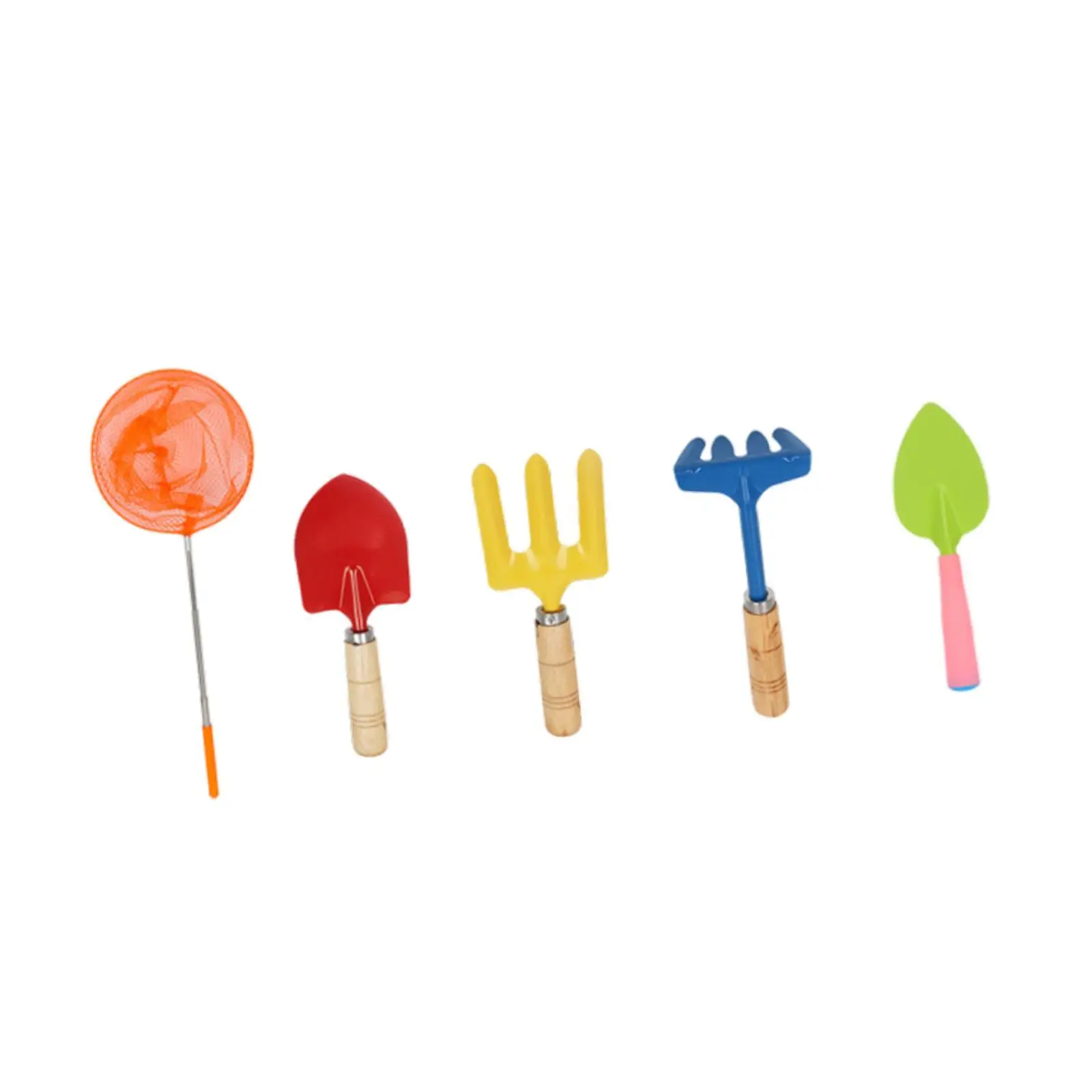 5 Pieces Kids Gardening Tools Beach Sand Toys Portable Lightweight Anti Slip