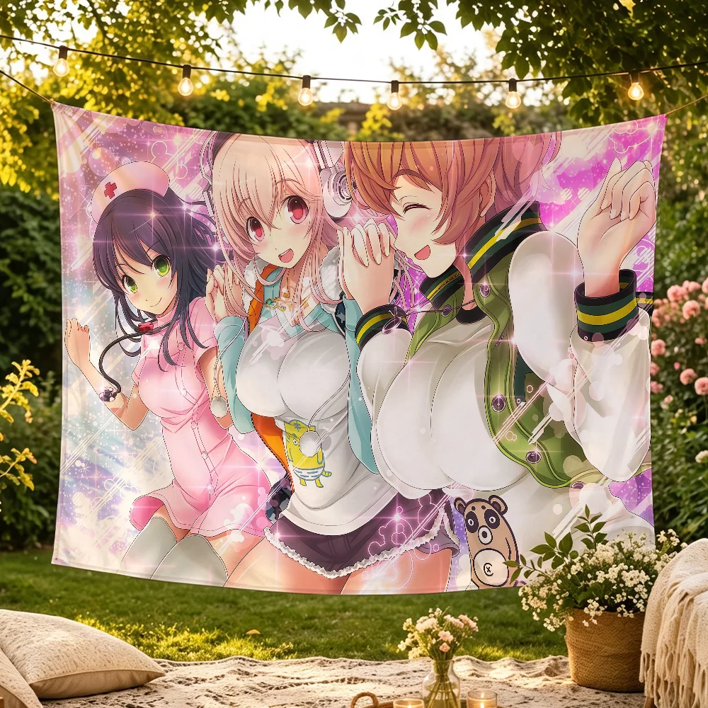 Singer Kawaii Super S-Sonico-S Flaggen-Wandteppich Raumdekoration Wandbehang Ästhetische Schlafzimmer-Werbefläche – Detail 7