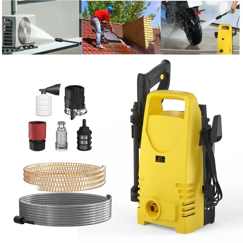 Electric High Pressure Washer,Portable Power Washer with Spray Gun &1-180°Adjustable Nozzle ,for Cars,Patios and Floor Cleaning