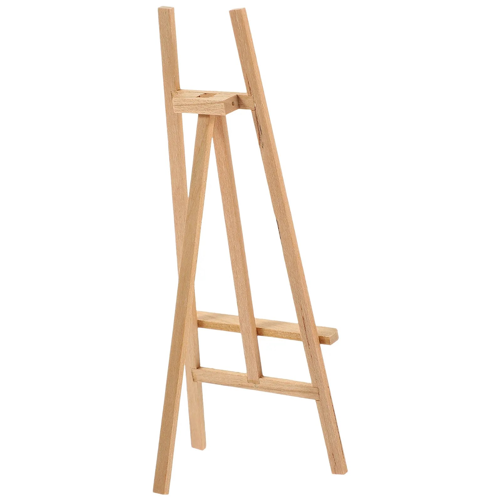 

Miniature Cherry Wood Easel Wooden Desktop Stand Miniature Scene Accessory Mini House Decoration DIY Wood Display Stand for Kids