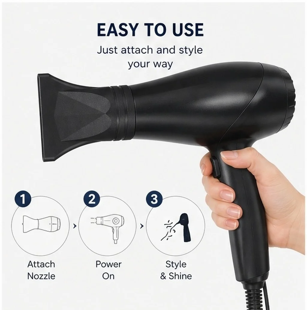 2Pcs Hair Dryer Diffuser Nozzle Black Nylon High Temperature Resistant Professional Hairdressing Styling Tool Blow Dryer
