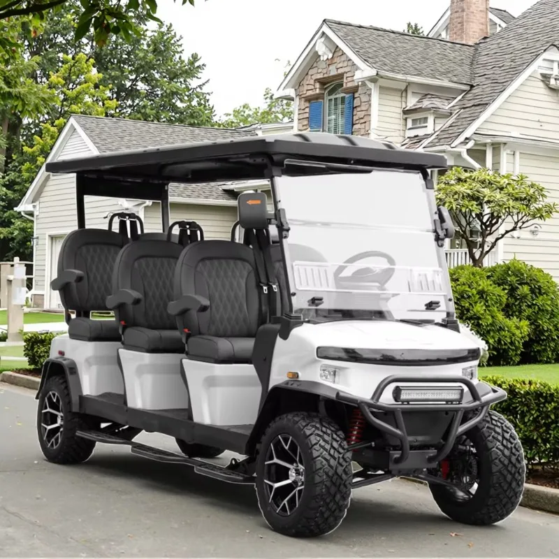 Denago 2025 Chinese New Design 5kw Buggy Golf Cart 6 Seater 48v  Lithium Battery Utility High Quality Golf Carts Electric