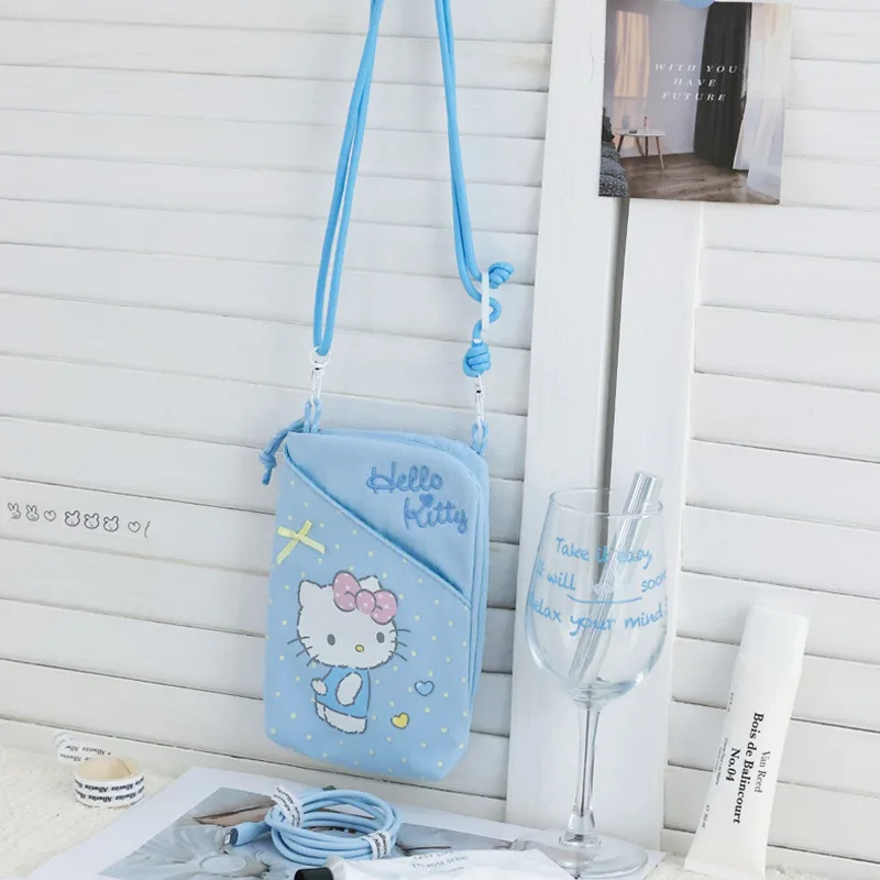 Mobile phone bag cartoon cute Hello Kitty crossbody bag casual super cute simple KT bag