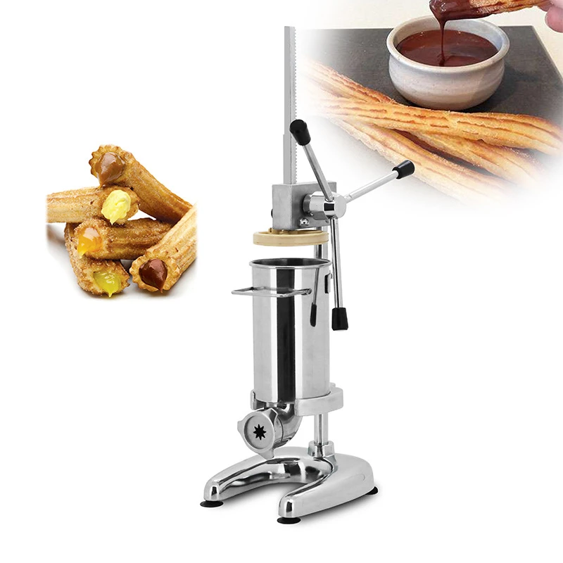 Latin Fruit Fritter Machine Manual Commercial 2L or 3L Churros Filling Making Snack Equipment