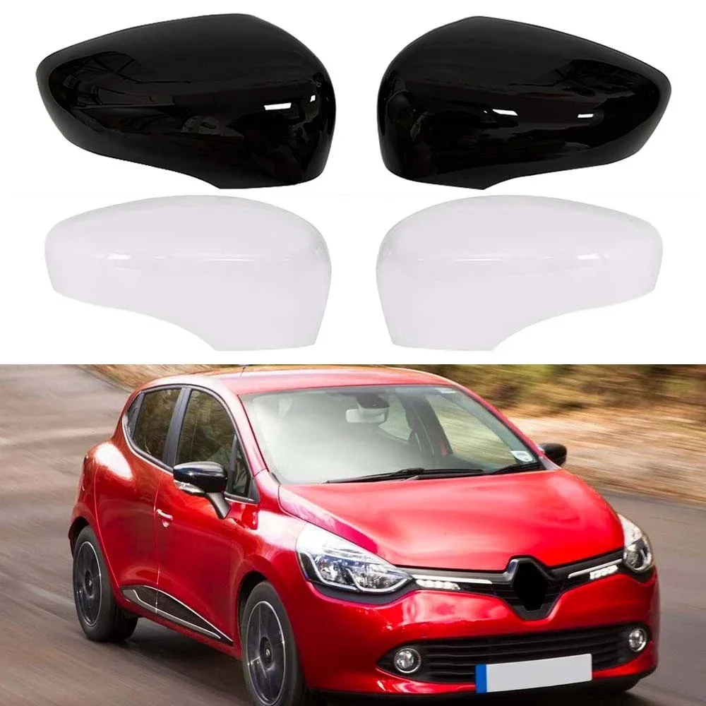 Side Mirror Cover Rearview Caps Fits For Renault Clio MK4 2012-2019 Rear View Cap Replacement Case Shell Auto Accessories