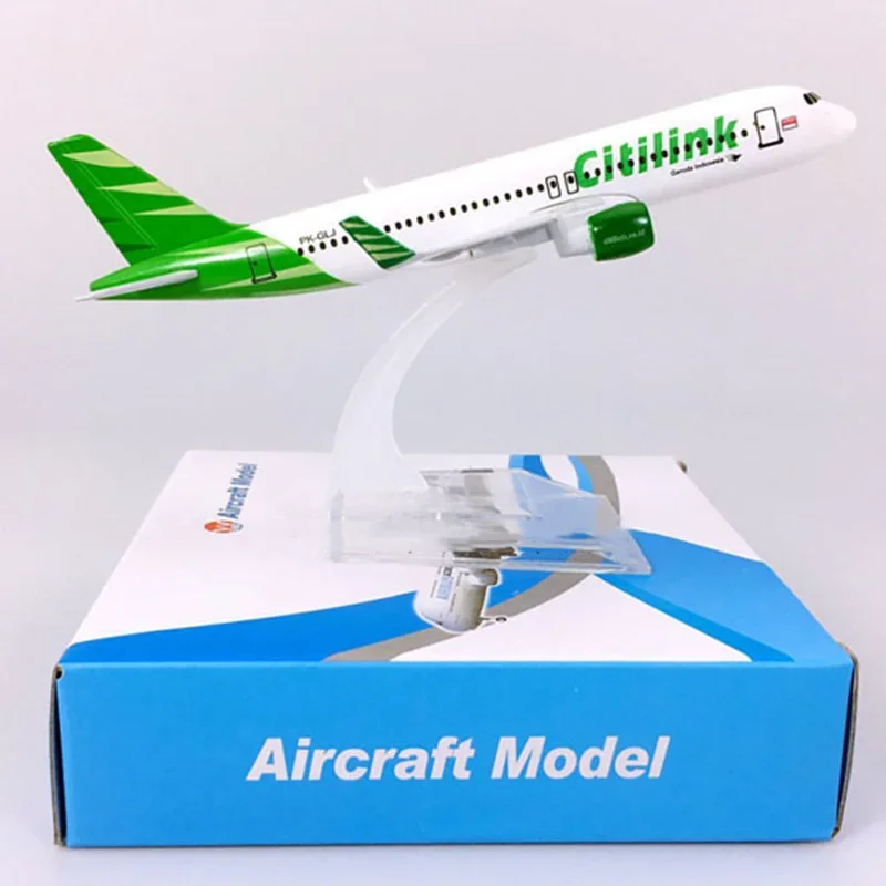 16CM Diecast 1:400 Scale Air Indonesia Citilink Airlines A320 A320-200 Metal Alloy Aircraft Plane Replica Model Toy F Collection