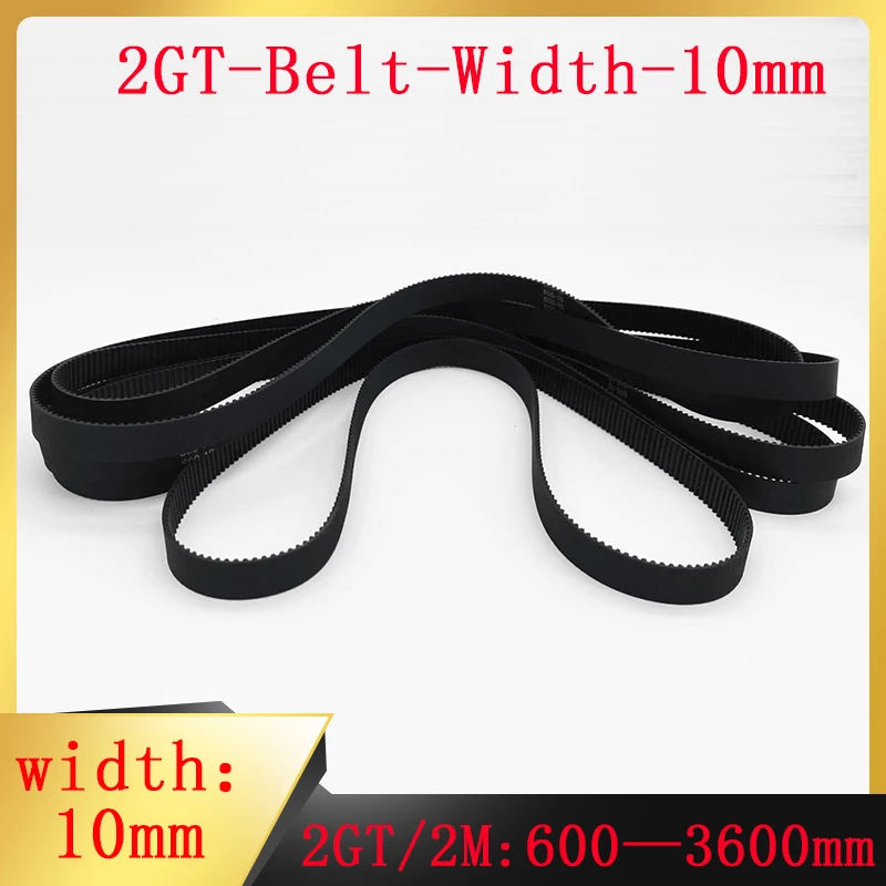 Rubber Arc Tooth Timing Belt Length 600-3600mm Width 10mm Pitch 2mm GT2 Closed-loop Synchronous Rubber Belt