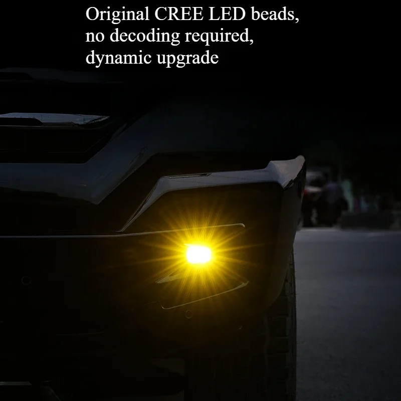 For TANK400Hi4-T Yellow Light Golden Eye Fog Lamp Grille Light LED Front Face Decoration Day Running Light Special Modification