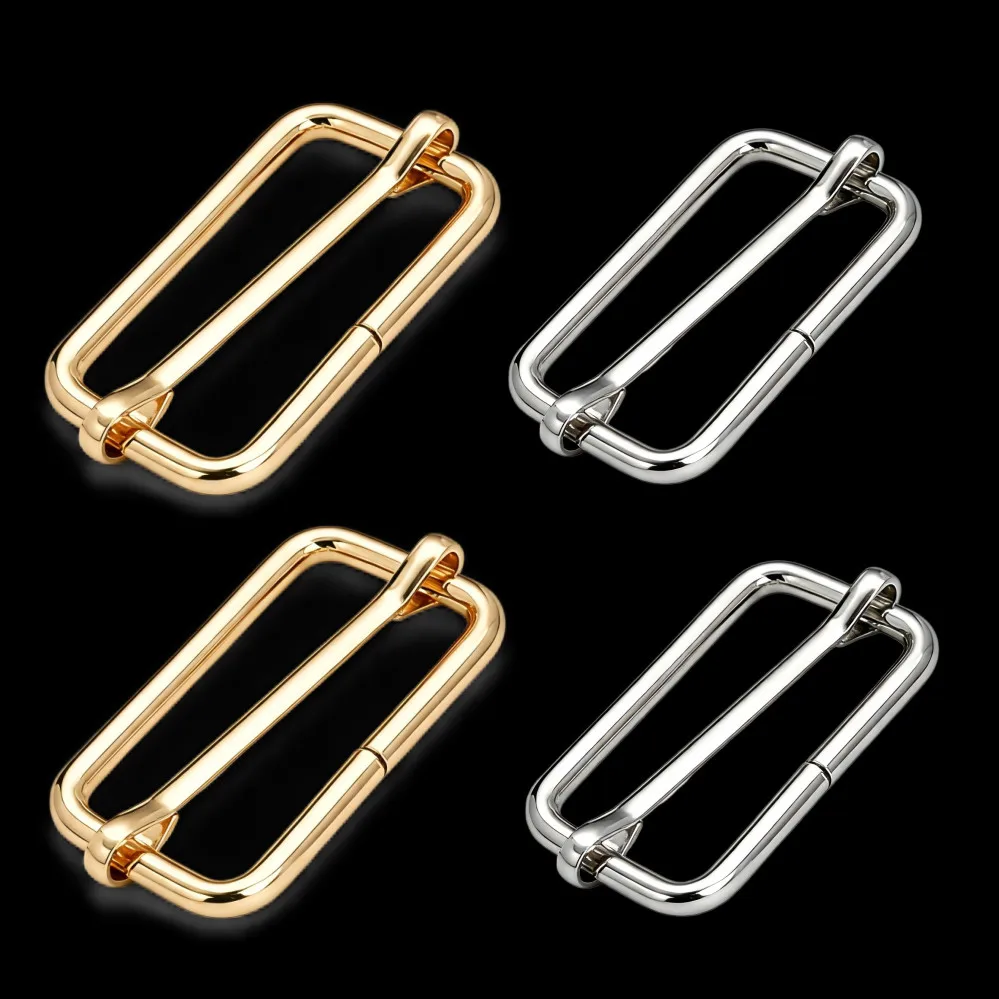 10pcs Metal Slides Tri-Glides Wire-Formed Roller Pin Buckles Slider Adjuster Bag Strap Accessories 13mm 16mm 20mm 26mm 32mm 50mm
