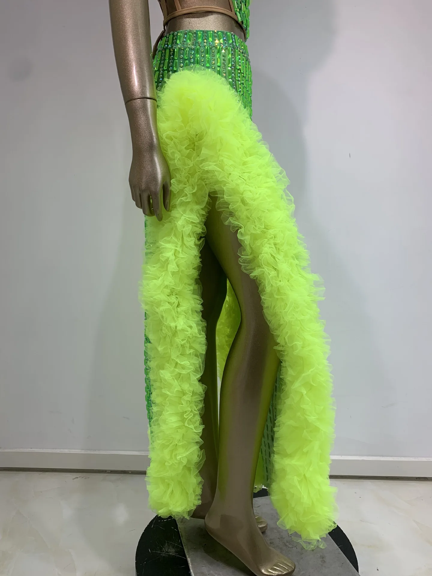 STOCK Luxury Rhinestone Tube Top Set High-End Nightclub Dress Fashionable Bar Performance Outfit Sexy Club Wear Cocktail Dresses