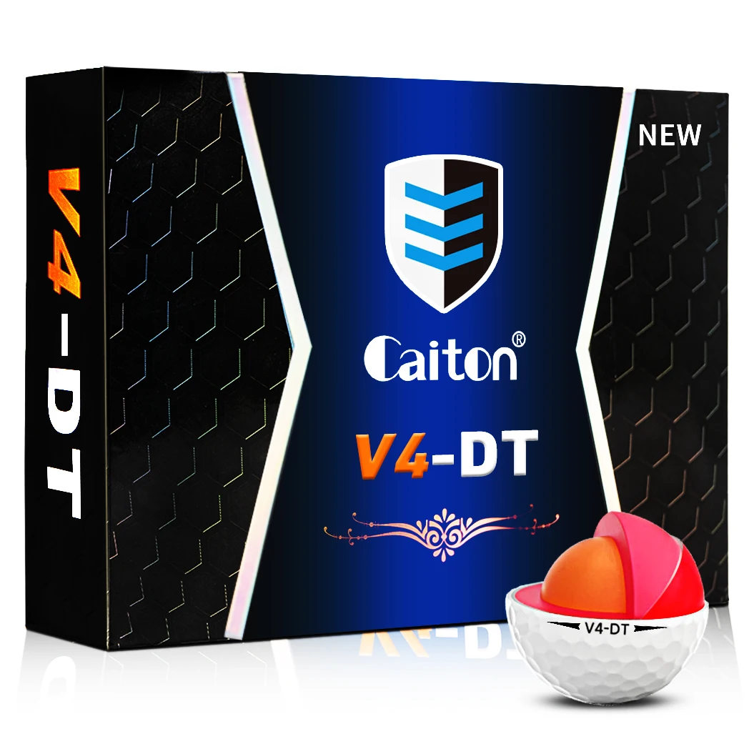 Caiton Pro Golf Tournament Balls - 4-Layer Structure, DuPont Surlyn Material, Increases Distance by 30 Yards, (12/6/3 Pack)