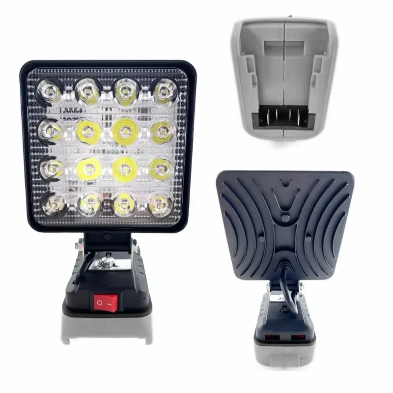 Tragbare LED-Taschenlampe im Freien Flutlichter für Makita/Dewalt/Milwaukee/Bosch 18V Li-Ionen-Batterie Arbeits licht Camping Beleuchtung
