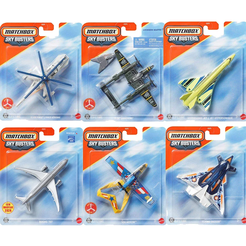 Matchbox Original Sky Busters coche hipersónico Jet Boeing 747 fuerza Aerienne vehículo modelo juguetes para niños colección regalo de cumpleaños