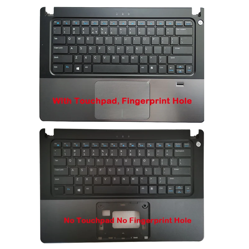 

New Laptop US Keyboard With Palmrest Upper Cover For Dell Vostro V5460 5460 5470 V5480 With Touchpad Fingerprint Hole