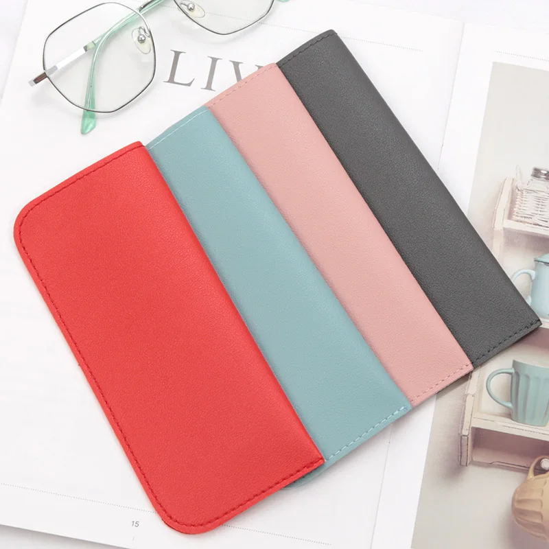 1Pcs Einfarbig Gläser Tasche Schutz Sonnenbrille Abdeckung Fall Box Lesen Brillen Beutel Brillen Schutz Fall Zubehör – Detail 4