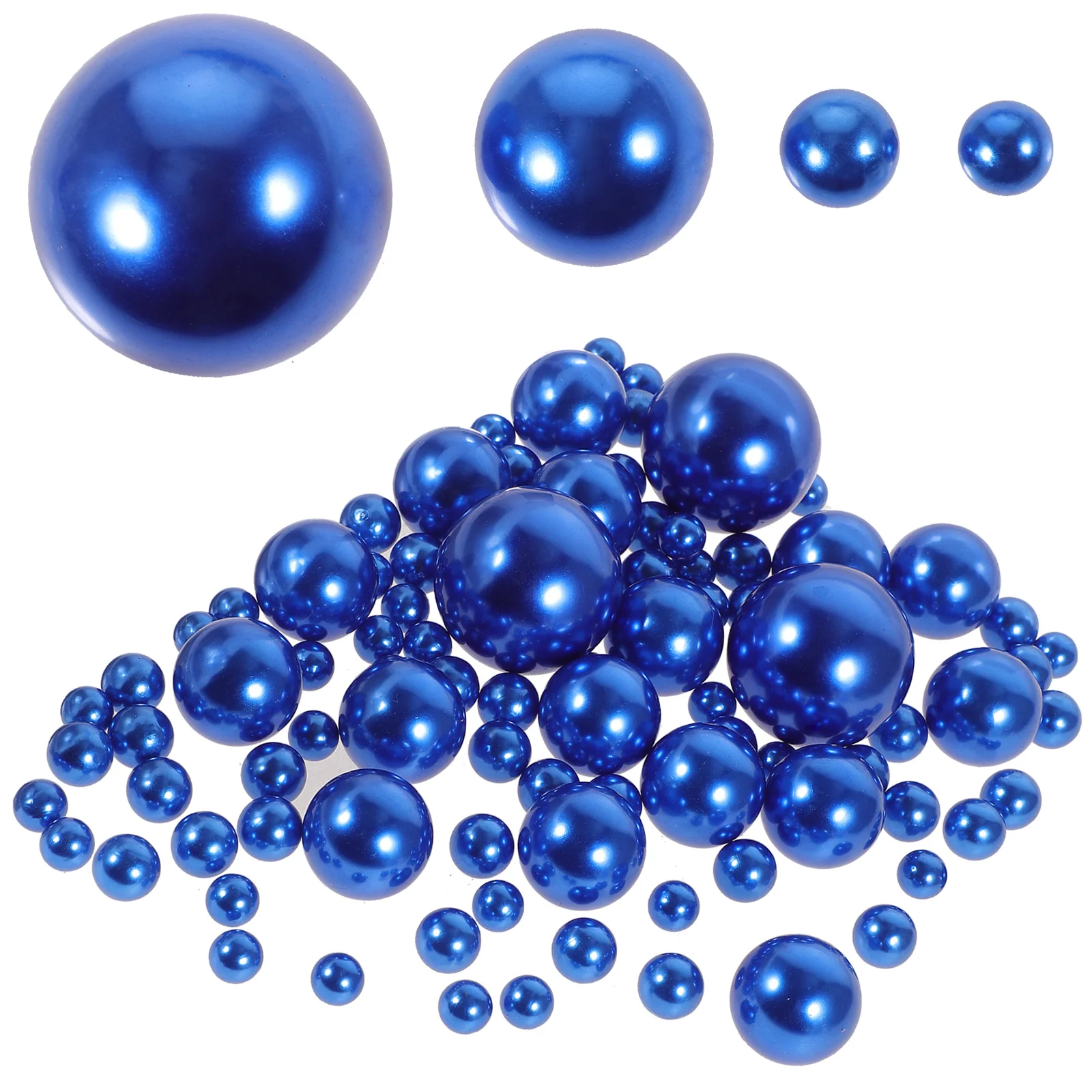 125 Pcs Pearl Vase Filler Pearls Filled with Christmas Decorations Wedding Floating Beads for Vases Blue