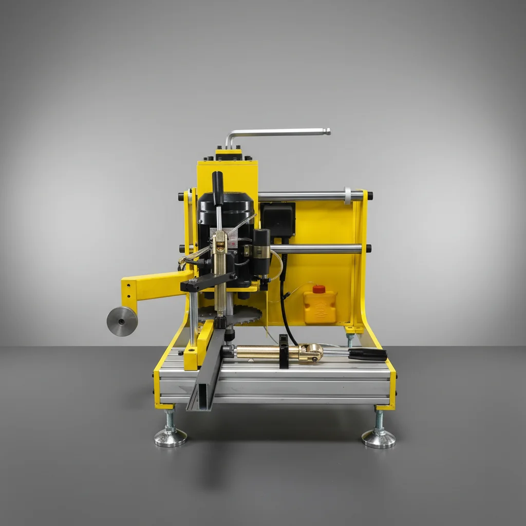 Manual End-milling Machine for Aluminium Profile Doors & Windows 1.1 kW Motor 3600r/min 50mm Processing Depth