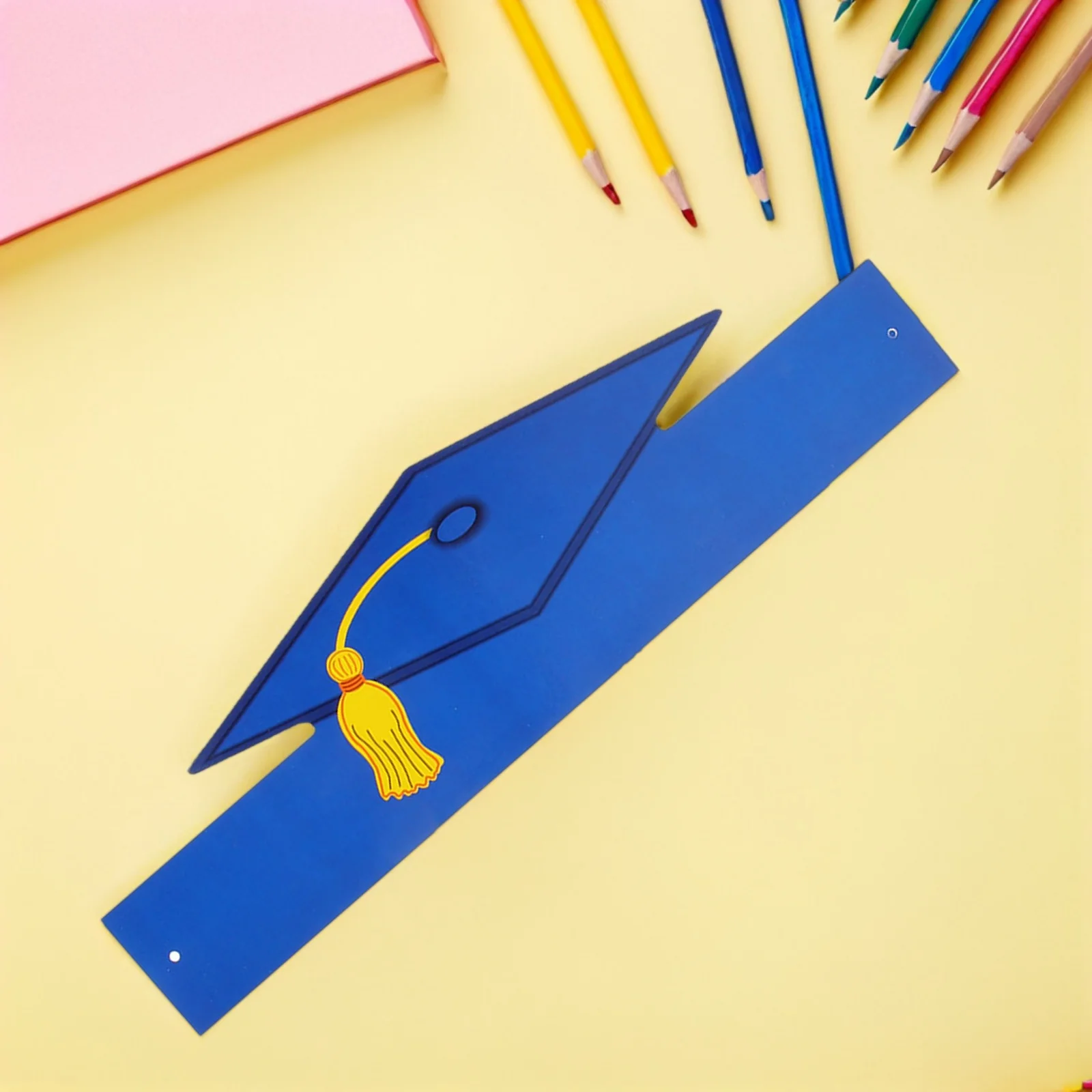 

10Pcs Graduation Caps Hats Decors Safe Headbands Perfect Present Choice for Graduates Paper Graduation Hats