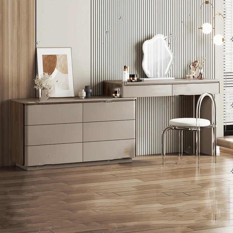 

Modern Storage Vanity Tables Nordic Luxury Drawer Salon Bedroom Vanity Tables Makeup Mirror Wood Coiffeuse De Chambre Furniture