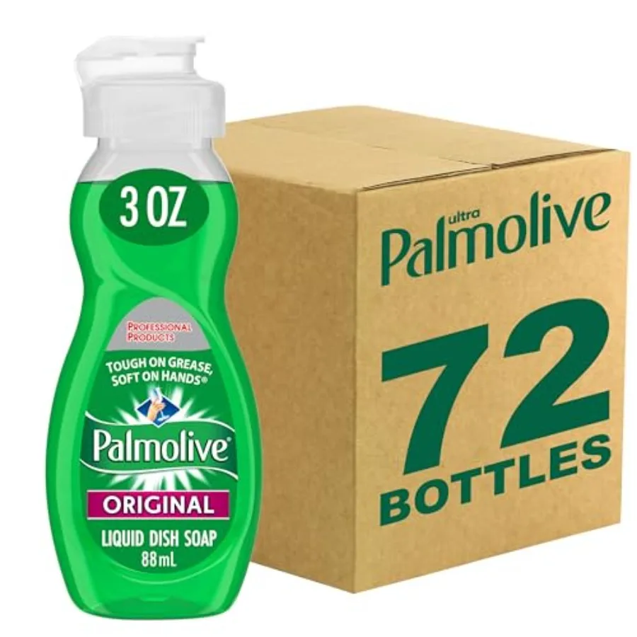 

Dishwashing Liquid, Travel Dish Soap, Original Scent, Green, 3 Fluid Ounce Bottle Case of 72 - Total of 216 Fluid Ounces - Dish