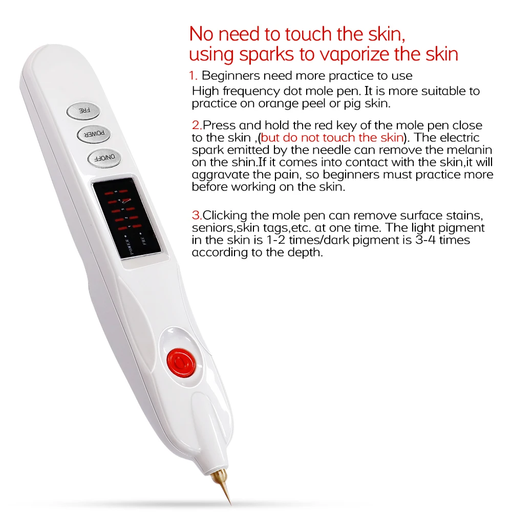 Professioneller Plasma-Pen zur Entfernung von Sommersprossen, Falten, Muttermalen, Tattoos, Mitessern, dunklen Flecken und Pigmenten, Hautpflegegerät, ionischer Schönheitsstift – Detail 7