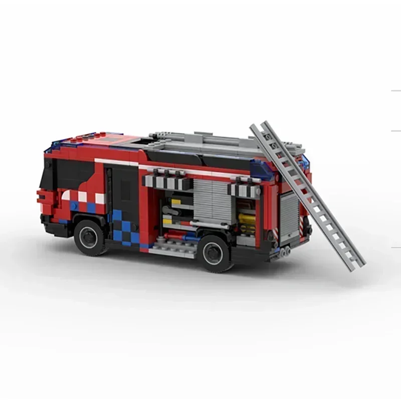 Décennie s de construction de moteur de camion de pompiers hybride, modèle de voiture de ville, briques MOC, Amsterdam RT, jouets de Noël, assemblage de bricolage, cadeau de blocs technologiques