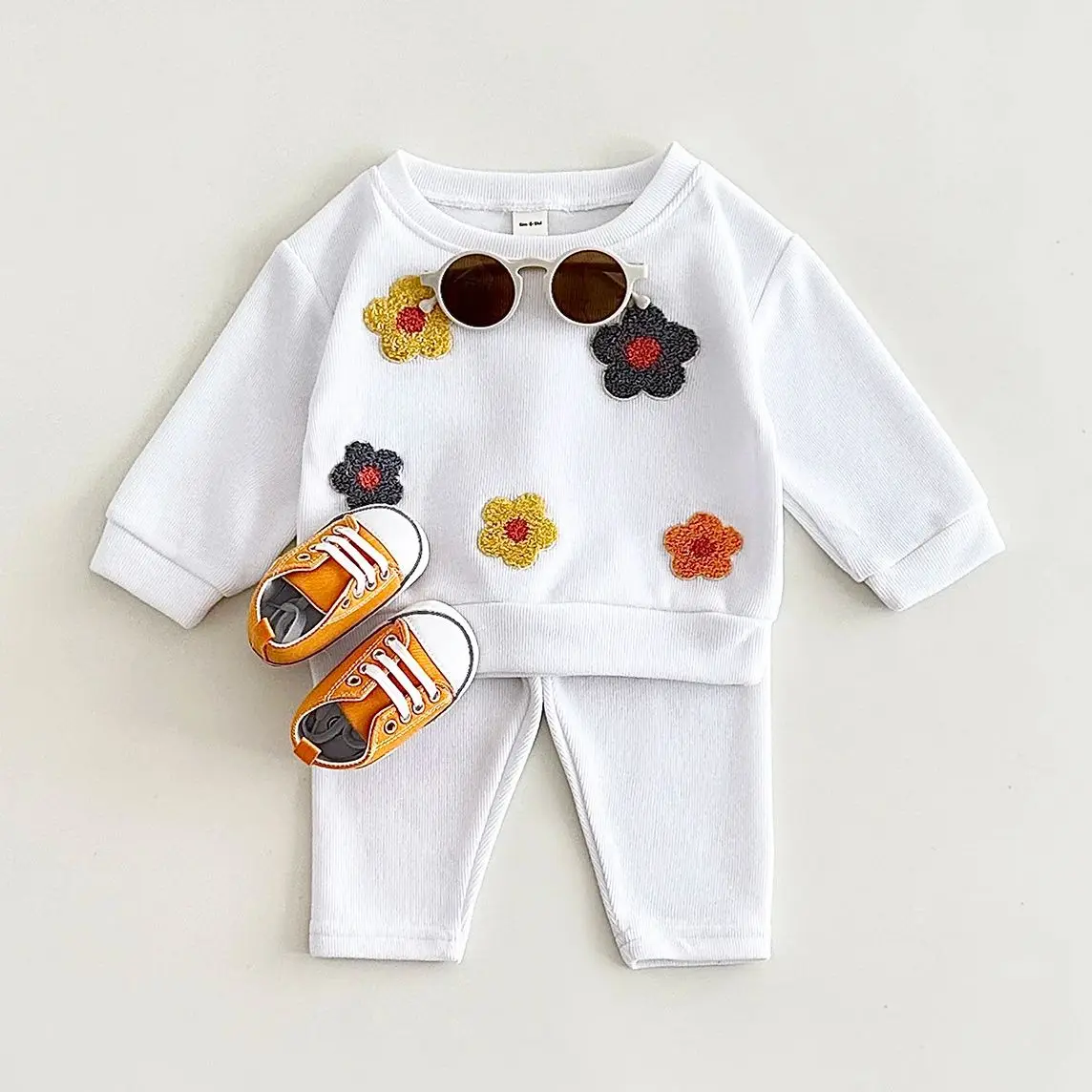 2024 Spring Autumn Baby Boys Clothes Cotton Newborn Baby Girl Clothing Sets Long-Sleeved Sweatshirt+Pants Infant Toddler Outfits